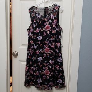 Black embroidery dress